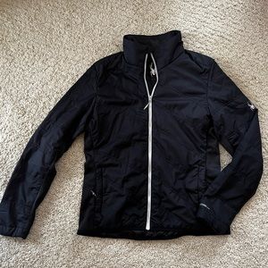 New SPYDER jacket coat puff Glissade full Zip Up puffer black reflective medium